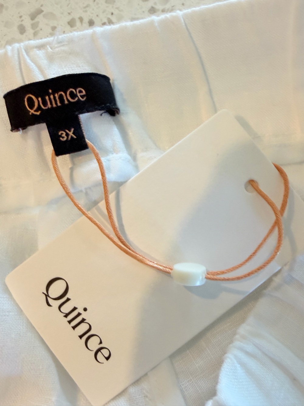 Quince  100% European Linen Cropped Pants/ White/ 3X - Picture 6 of 7